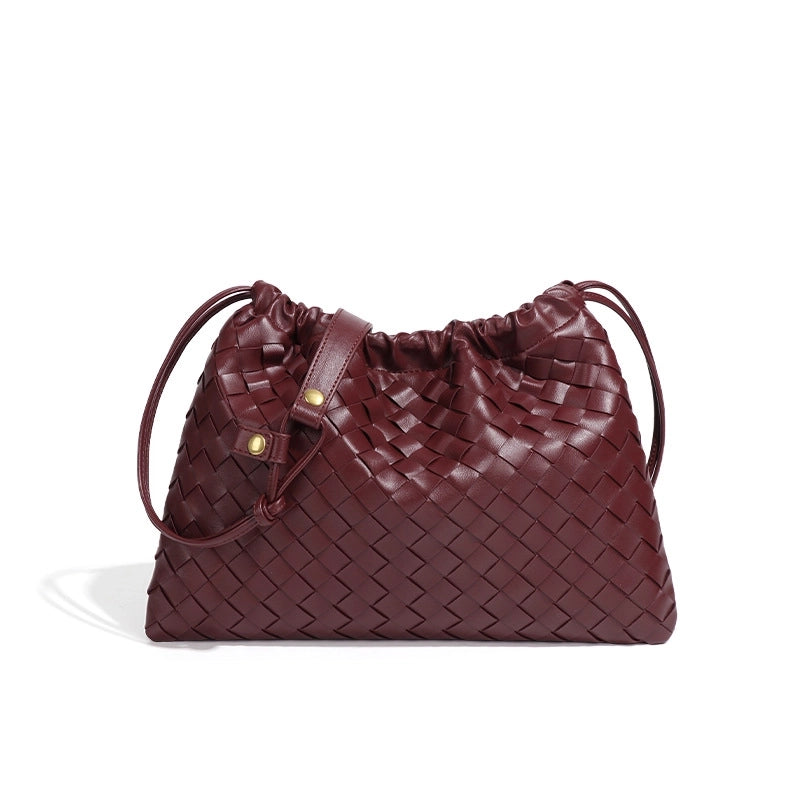 Women's Small Pu Leather Solid Color Vintage Style Classic Style Square String Shoulder Bag