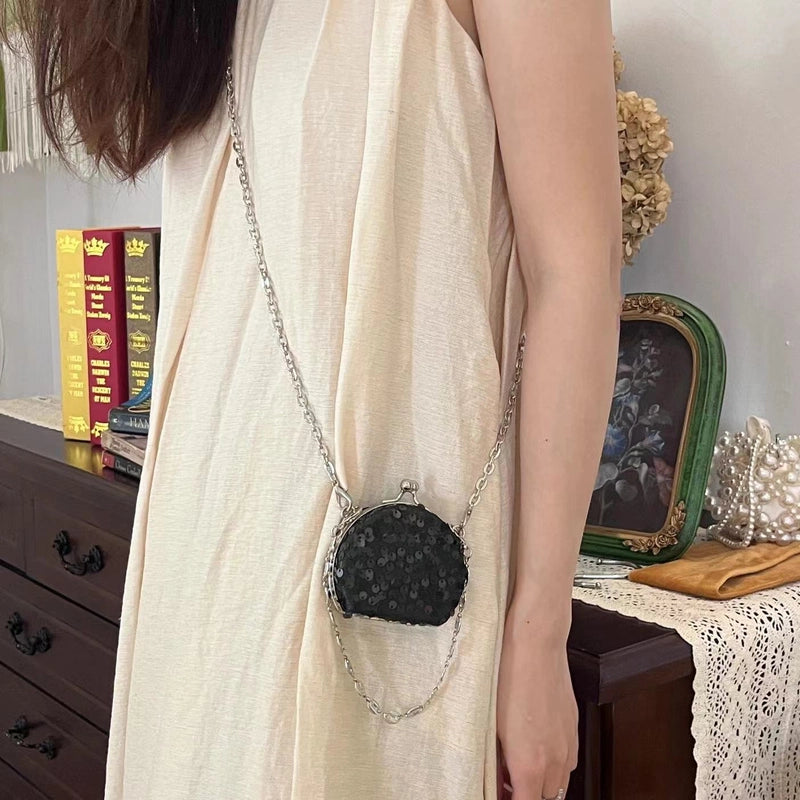 Women's Mini Arylic Solid Color Elegant Streetwear Oval Lock Clasp Crossbody Bag