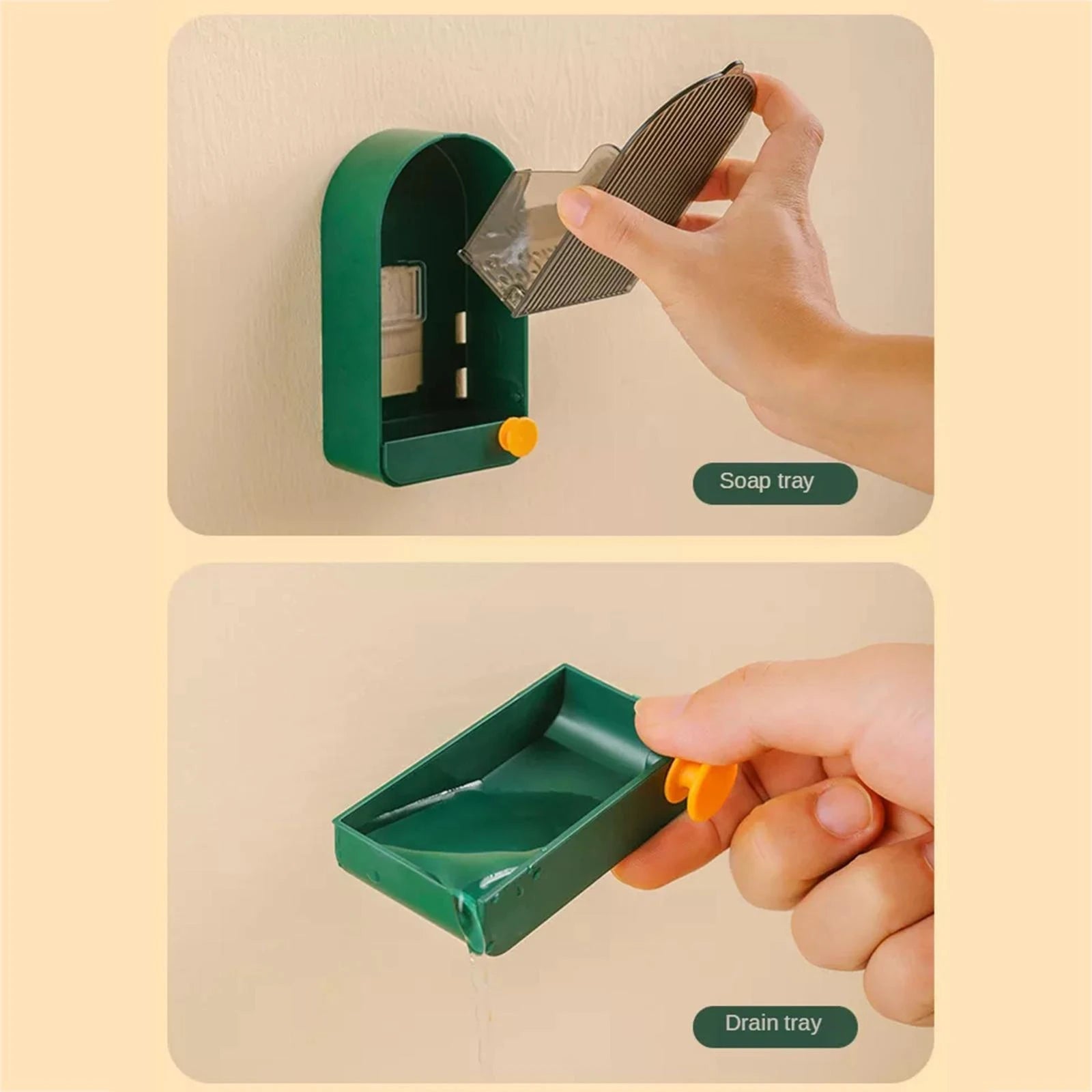 Wall-mounted Flip Cover Soap Box