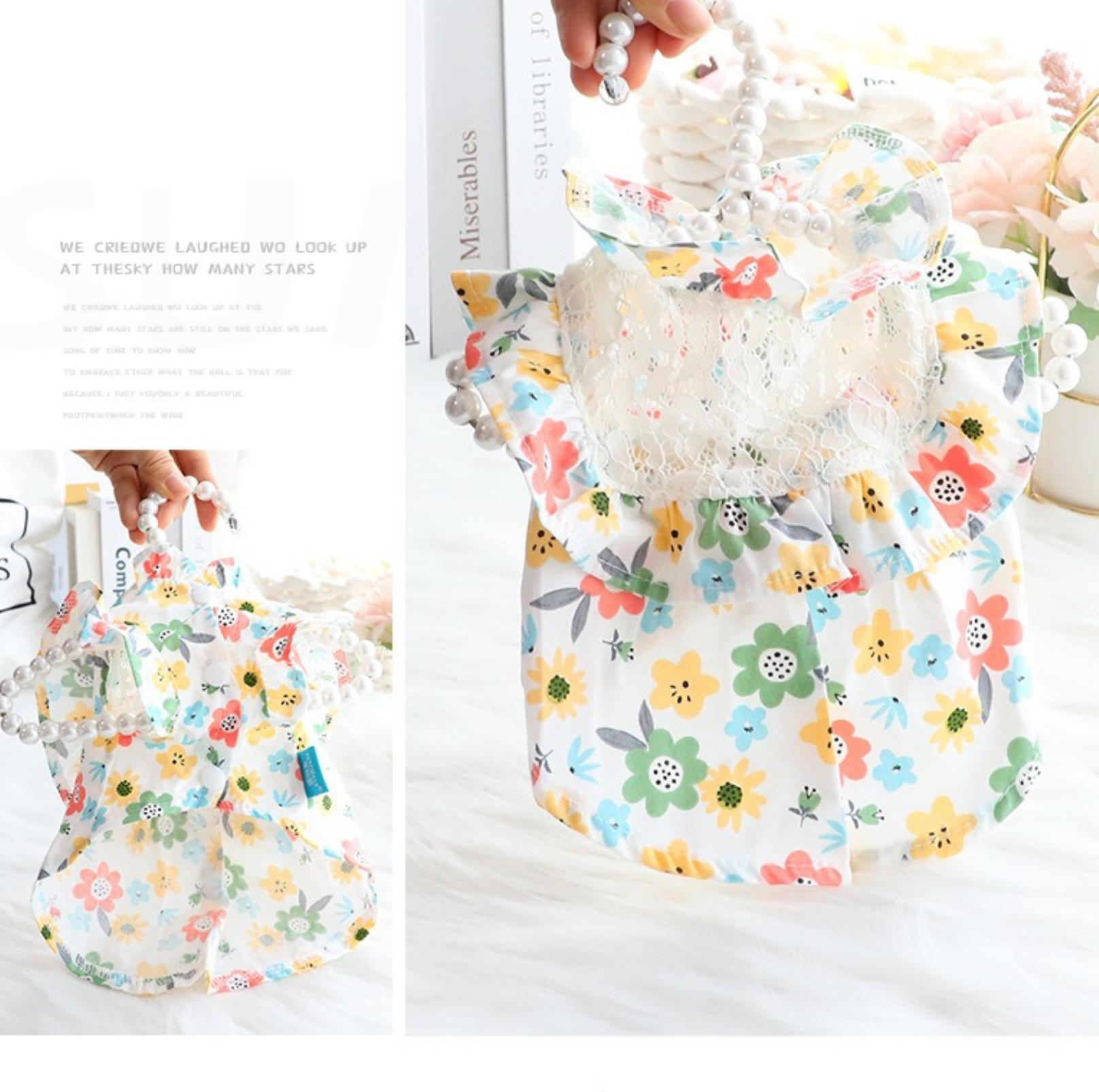 Pet Lace Flower Dress