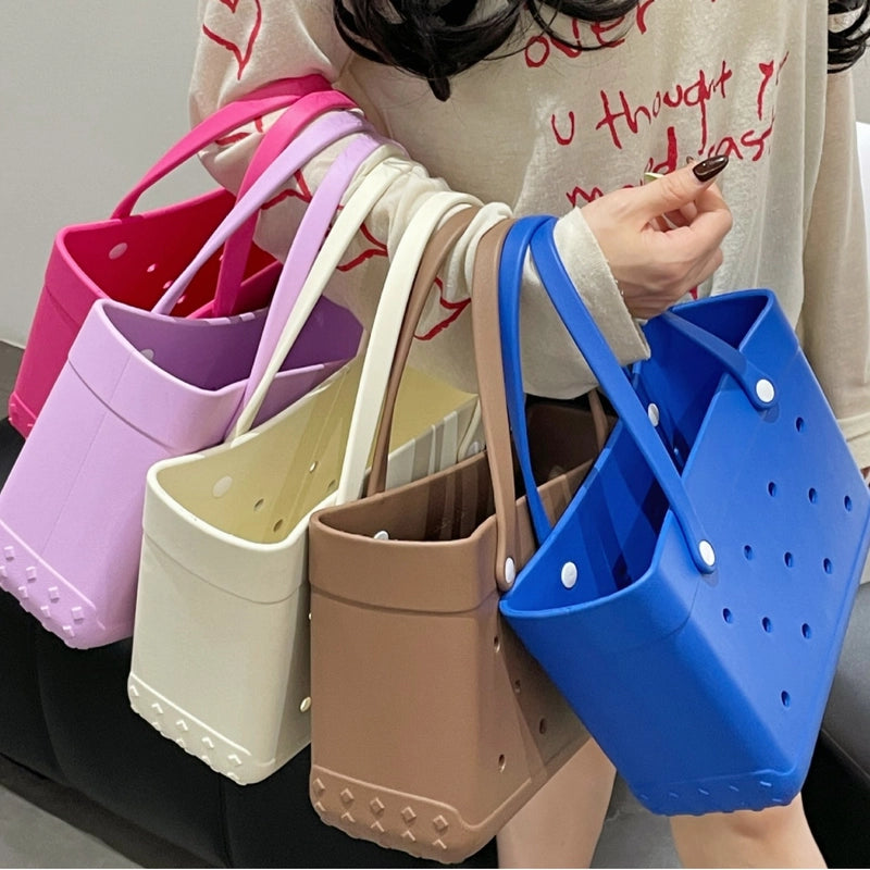 Women's EVA Solid Color Basic Square Open Handbag