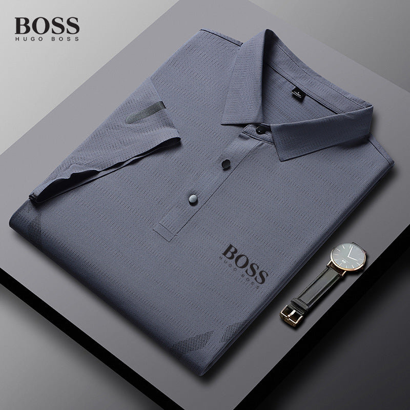 BOSS Mesh Short Sleeve Polo Shirt for Men