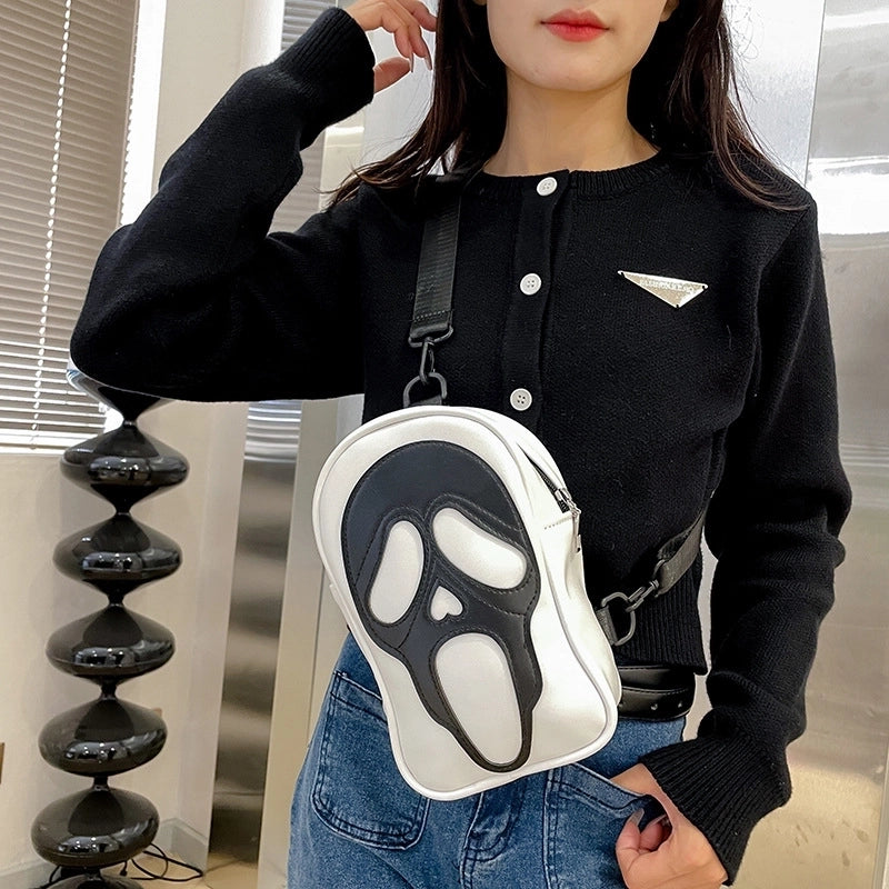 Women's Streetwear Skull Pu Leather Waist Bags