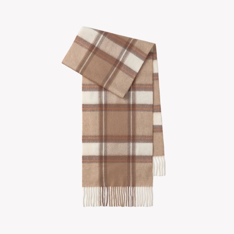 Wool Scarf Advanced Sense Simple Plaid Spring Clothing Women's Clothing Batch Winter Explosions For Women And Men