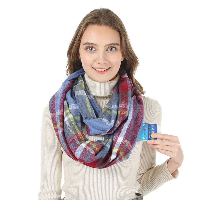 Women's Classic Style Color Block Imitation Cashmere Scarf