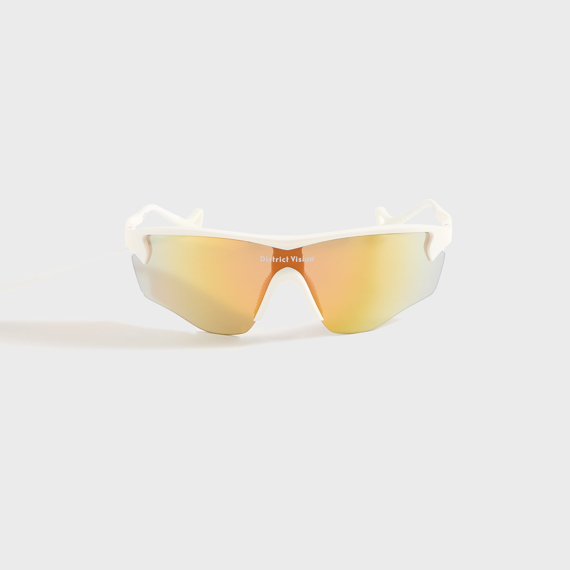 District Vision Junya Racer - White / D+ Amber Mirror