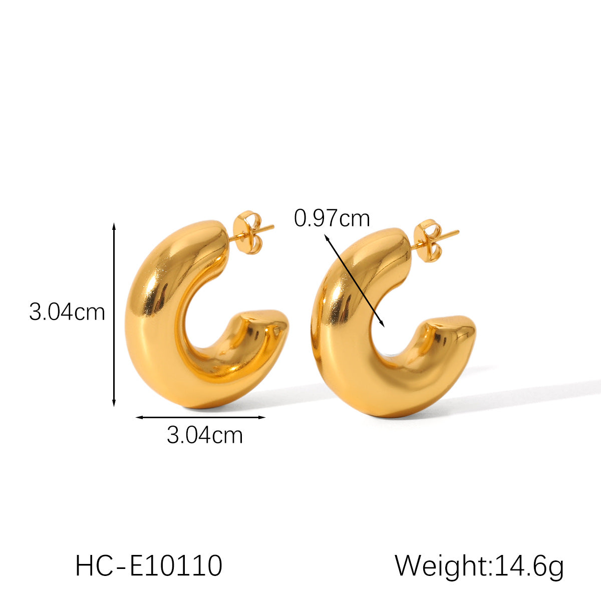 Insc-Shaped Stainless Steel Hollow Earrings For Women Niche Design Spherical Titanium Steel Earrings