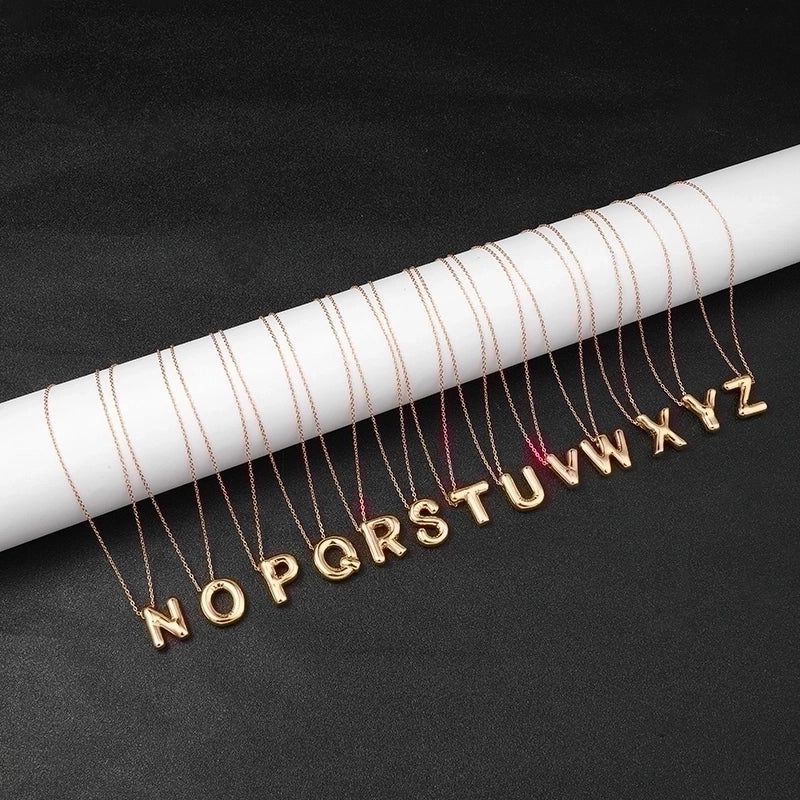 IG Style Minimalist Letter Stainless Steel Copper Polishing Plating Pendant Necklace