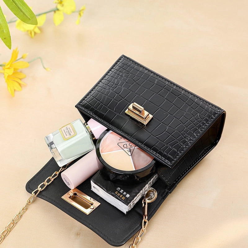 Women's Small PVC Solid Color Basic Streetwear Lock Clasp Jelly Bag