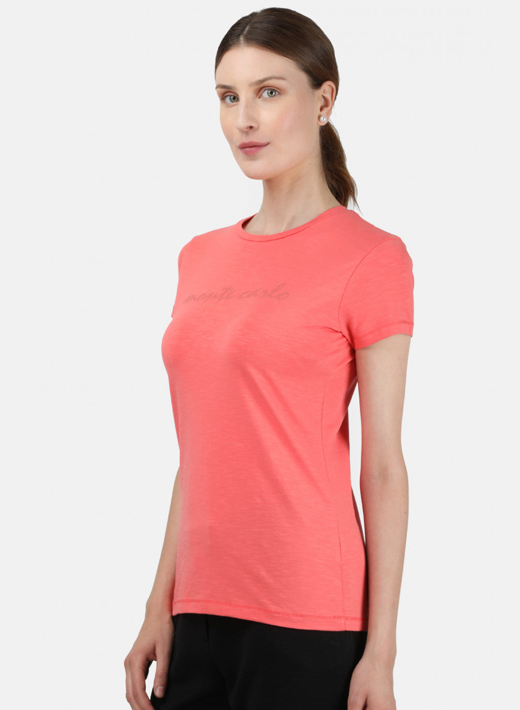 Womens Peach Printed Top