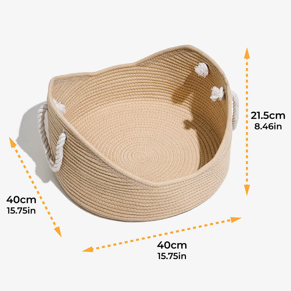 Straw Durable Handmade Cradle Pet Wicker Cat Bed