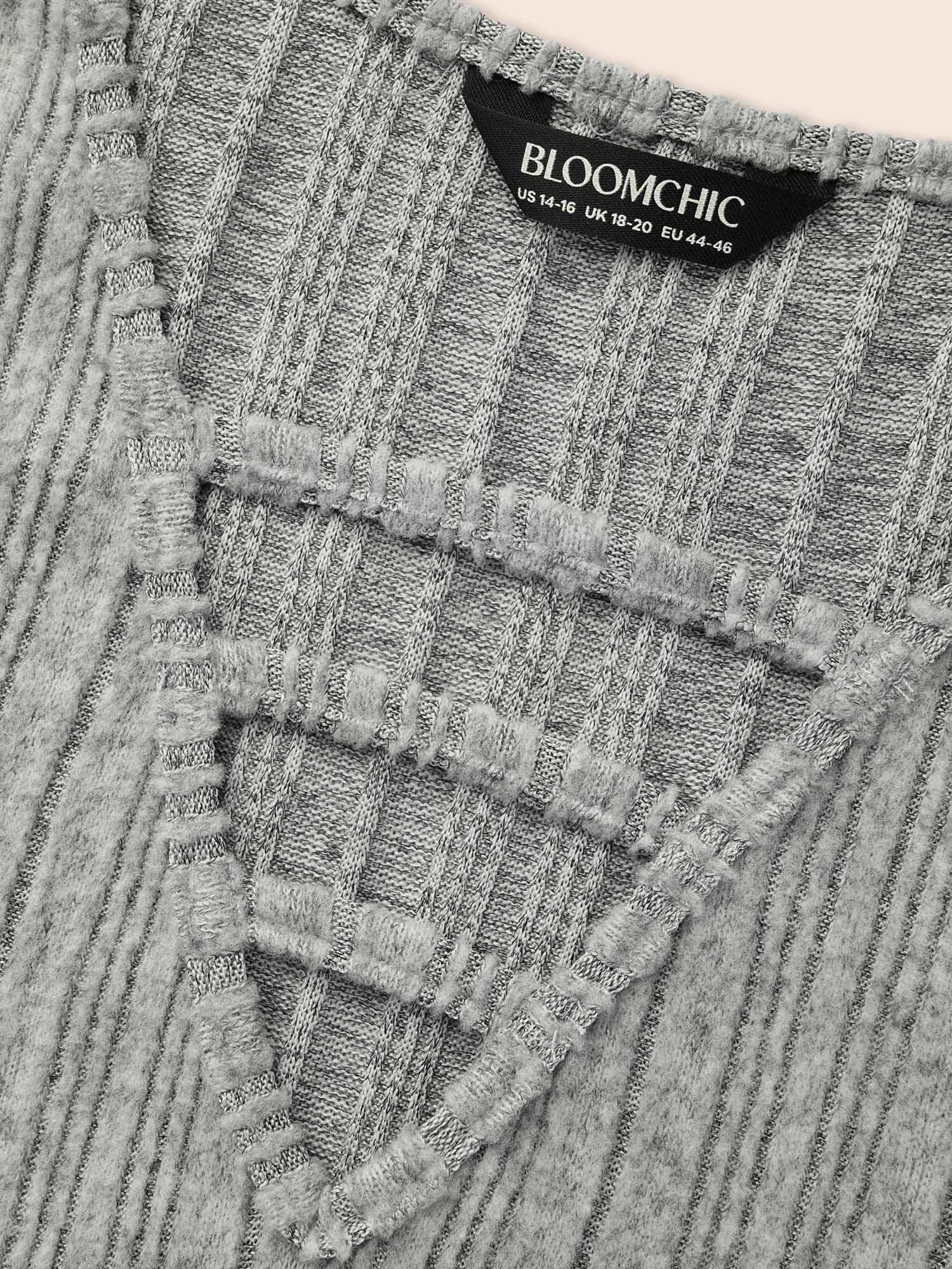 Airy Cozy Neck Cut-Out Midi Dress