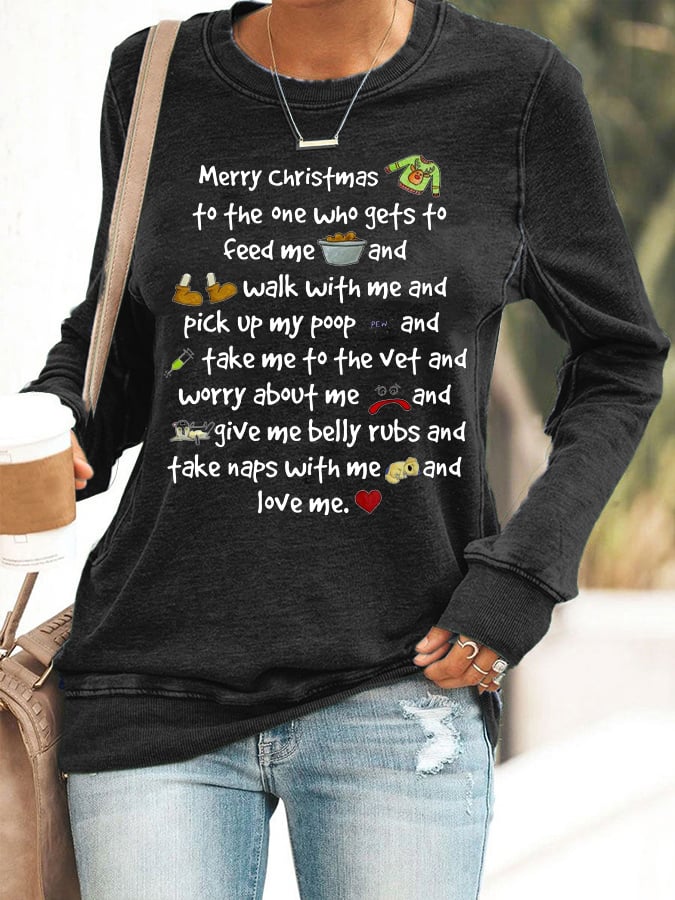 Women's Grinches Print Crew Neck Sweatshirt