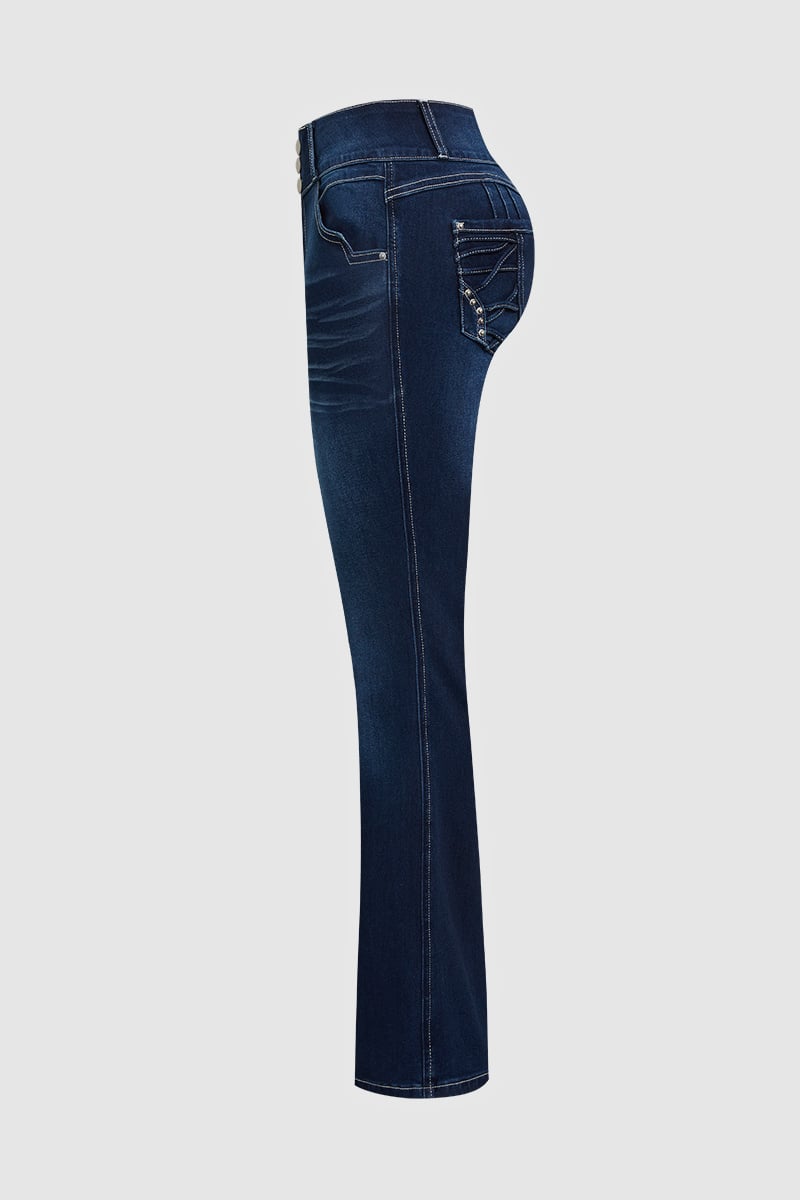 FINAL SALE⚡$24.99 for 6 packs⚡- High-waisted flared denim casual pants (Multiple Colors)