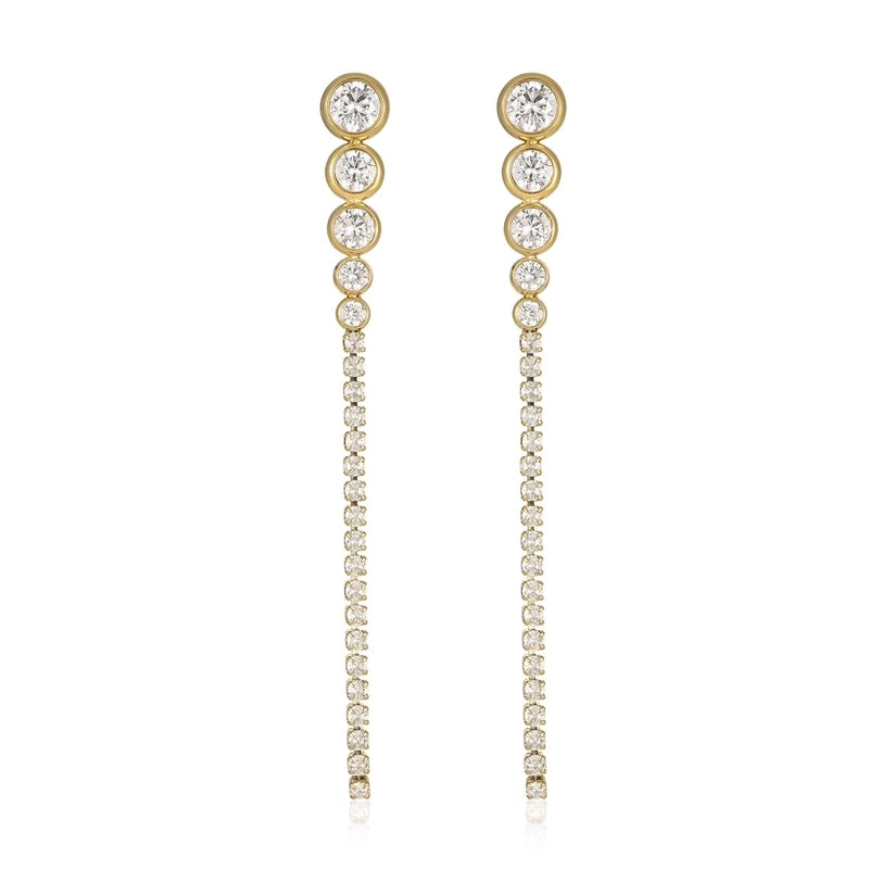 1 Pair Retro Solid Color Inlay 304 Stainless Steel Zircon Stainless Steel Earrings
