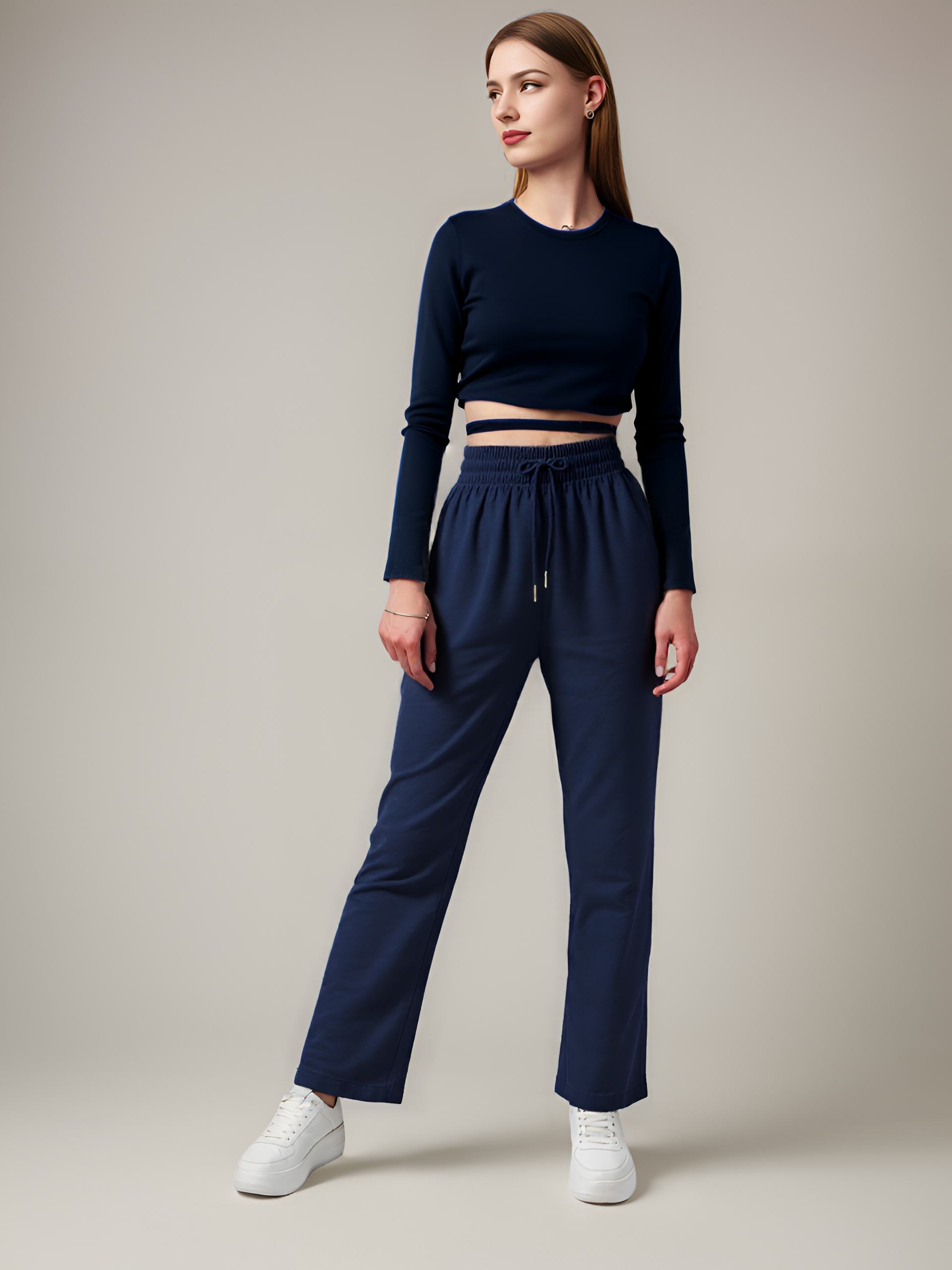 Soft Elastic Wide Length Pants
