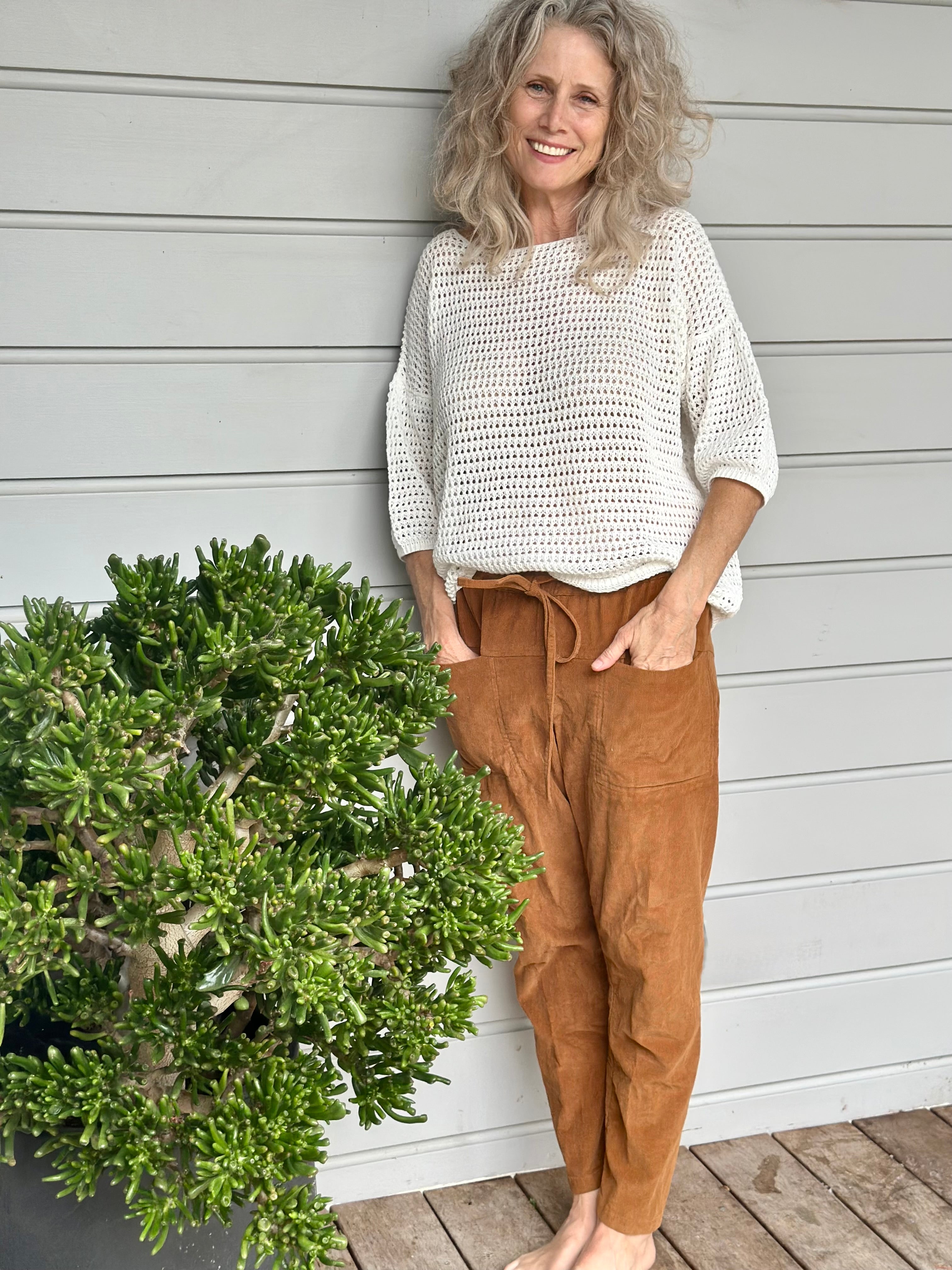 jessie  pants -  caramel cord