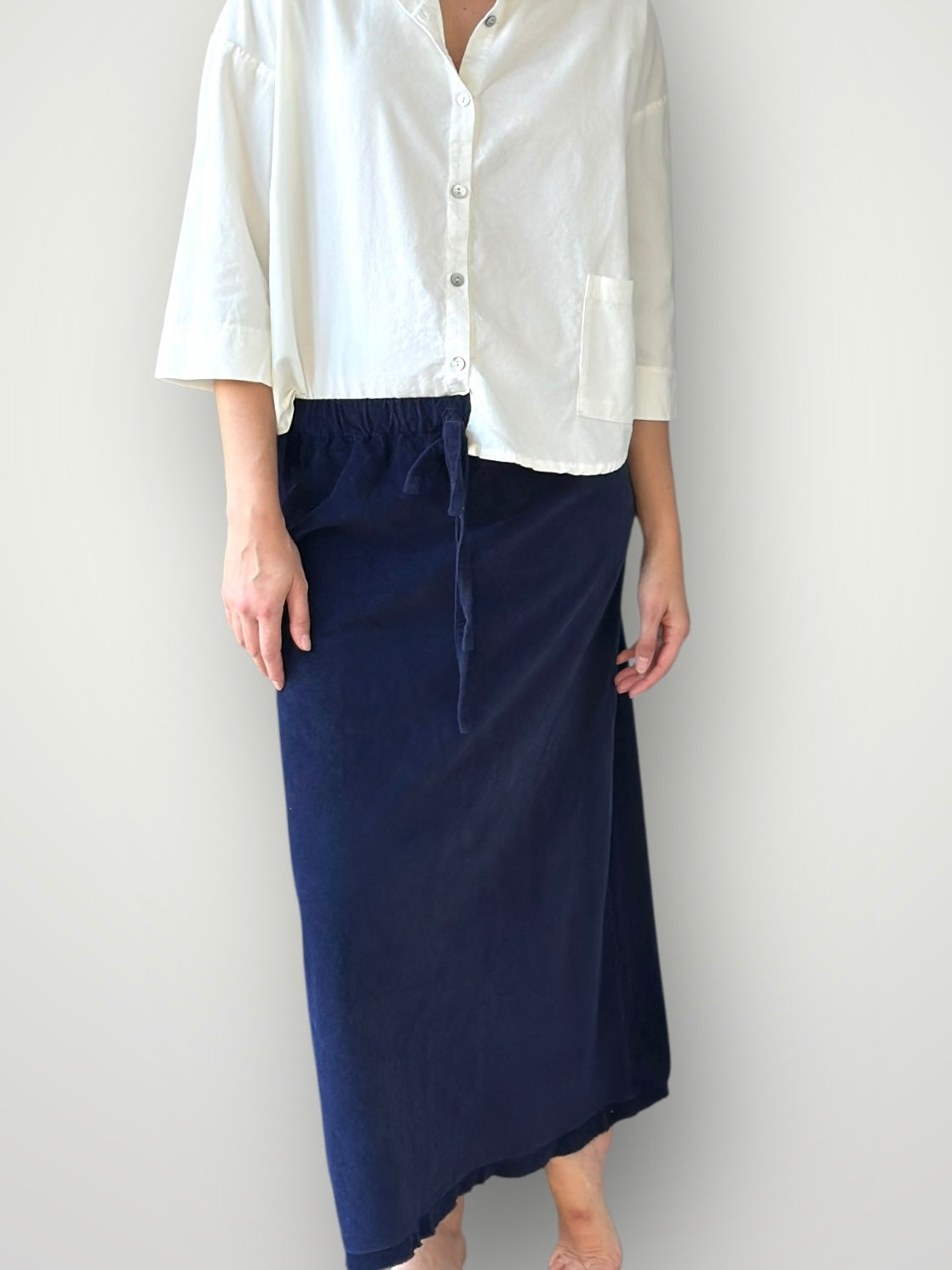 anthea skirt-indigo cord