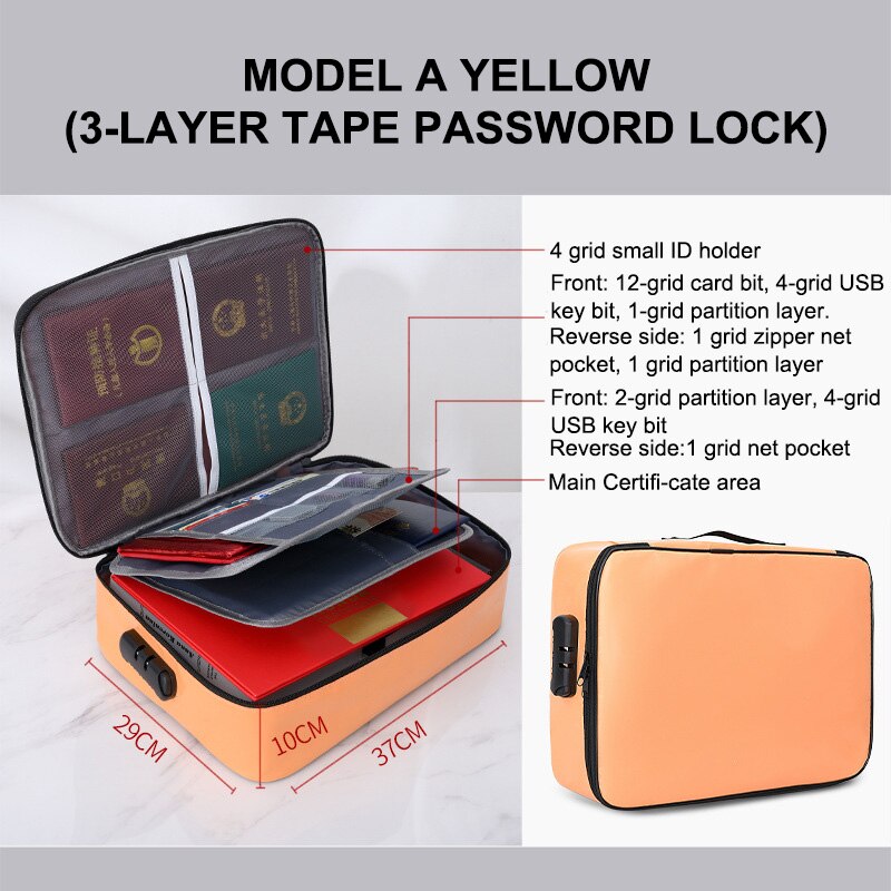 ShieldDoc Fireproof Document Bag with lock