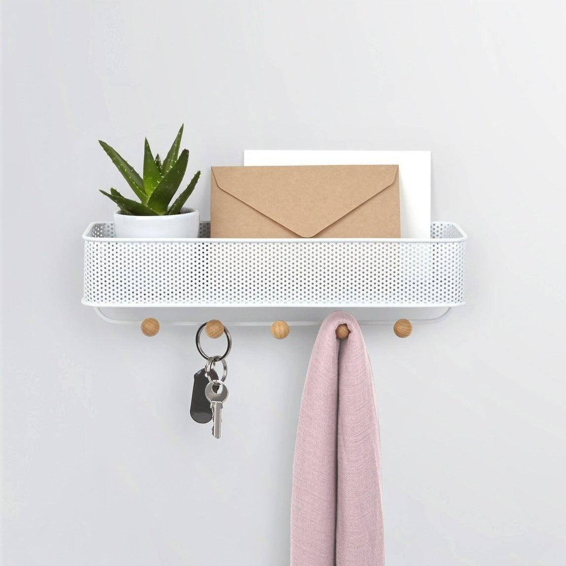 Estique Key Hook & Organiser - White