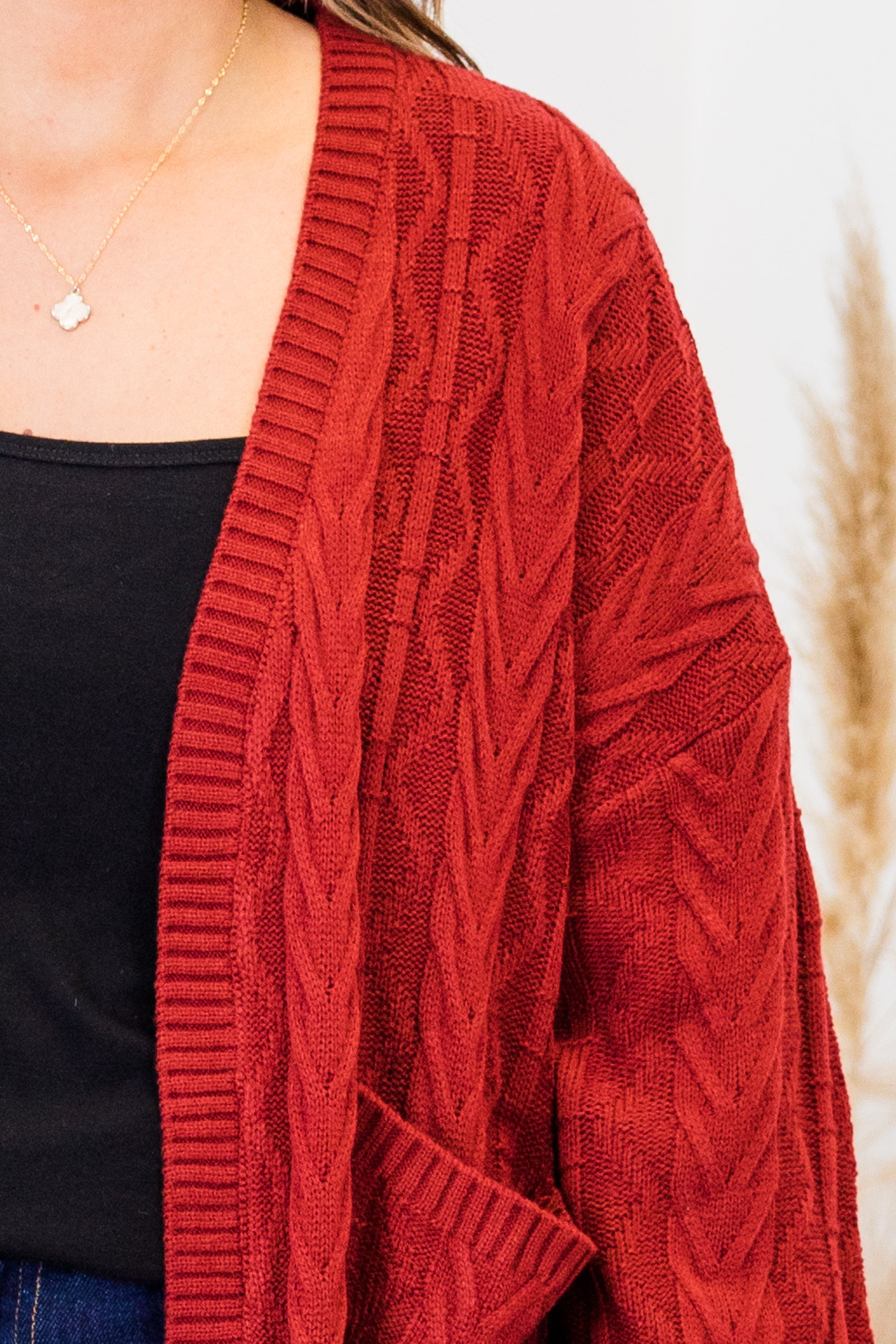 Reach The Top Cardigan. Cardinal