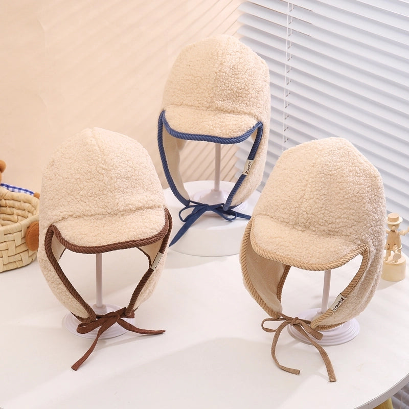 Children Unisex Cute Minimalist Color Block Trapper Hat