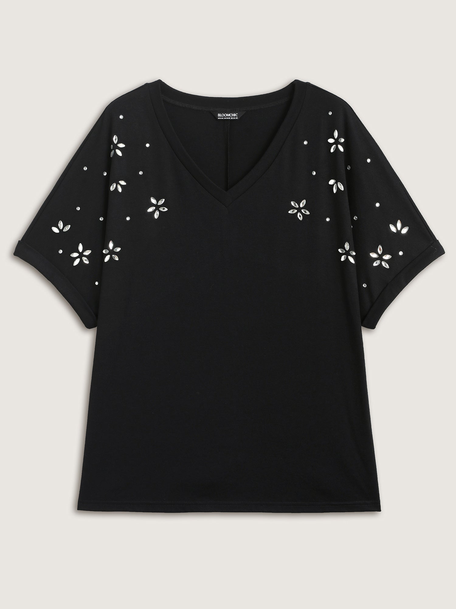 Supersoft Stretchy Zirconia Design T-Shirt