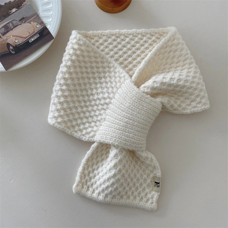 Women's Minimalist Solid Color Polyester Scarf