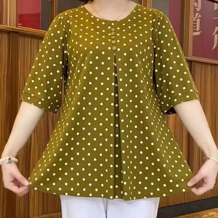 🔥Hot Sale - 50% OFF💝New Polka Dot Print Shirt