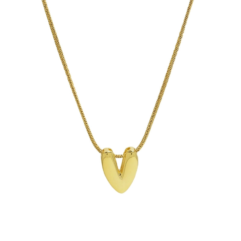 Basic Modern Style Classic Style Letter 304 Stainless Steel Brass Plating Pendant Necklace