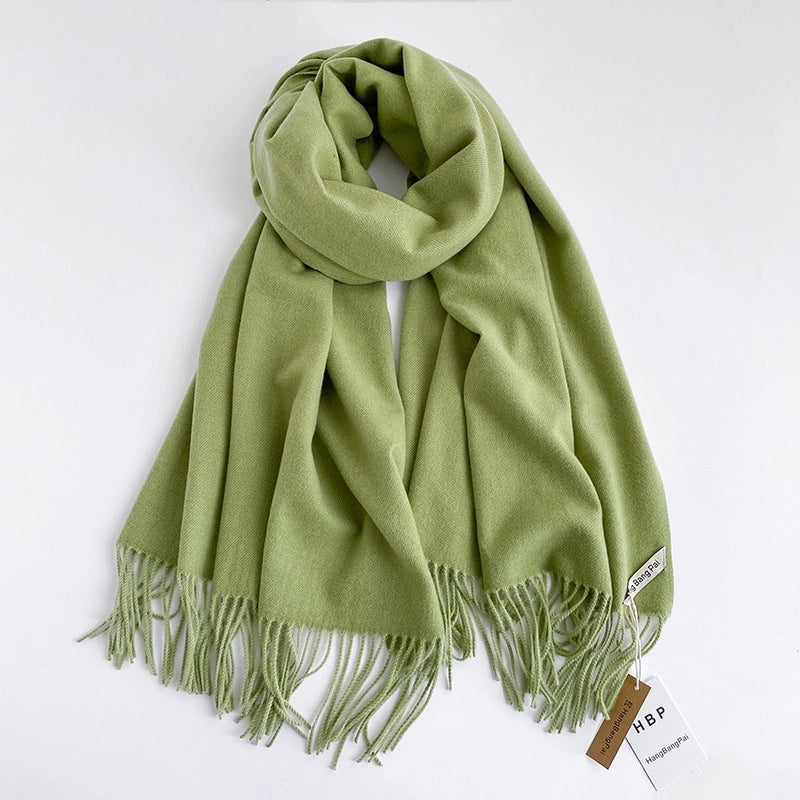 Unisex Casual Basic Solid Color Imitation Cashmere Scarf