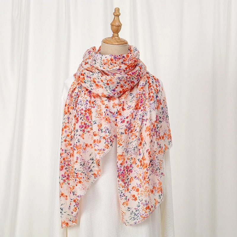 Women's Lady Ditsy Floral Polyester Silk Scarf