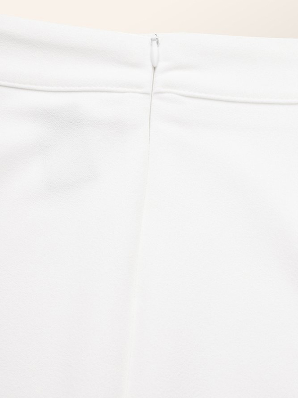 High Waisted Solid Color Zipper Skirts
