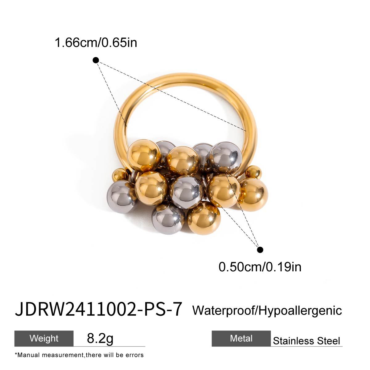 Titanium Steel Ring Ring Niche Exaggerated Hand Jewelry Ring Stainless Steel