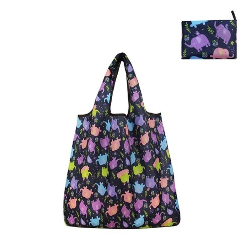 Women's Minimalist Classic Style Color Block Oxford Cloth Shopping Bags