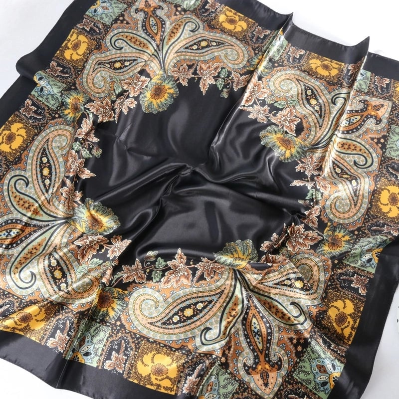 Women's Lady Modern Style Printing Polyester Printing Silk Scarf