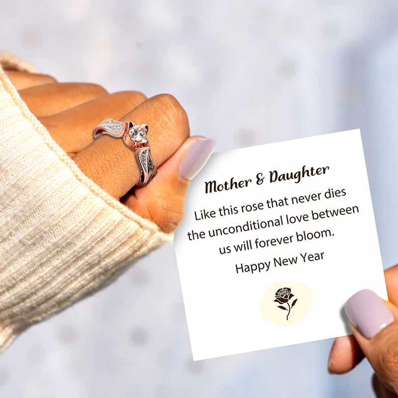 Forever Bloom Rose Ring 👩 The Love Between Mother & Daughter Will Forever Bloom 👧