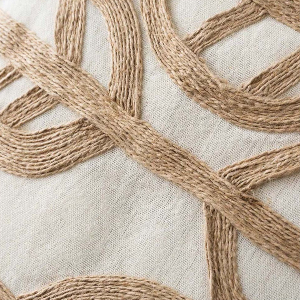 Leaf Embroidery Cushion Cover