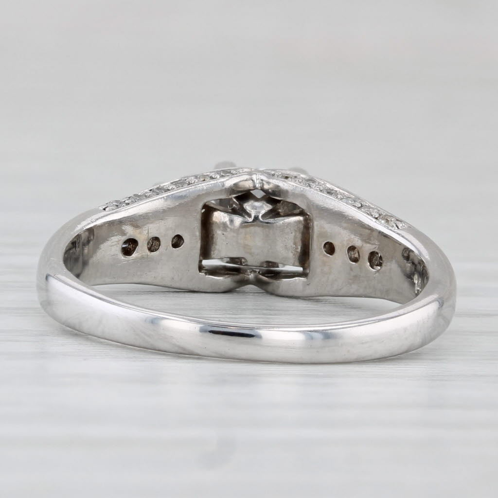 1.01ctw Diamond 3-Stone Engagement Ring 14k White Gold Size 8.75