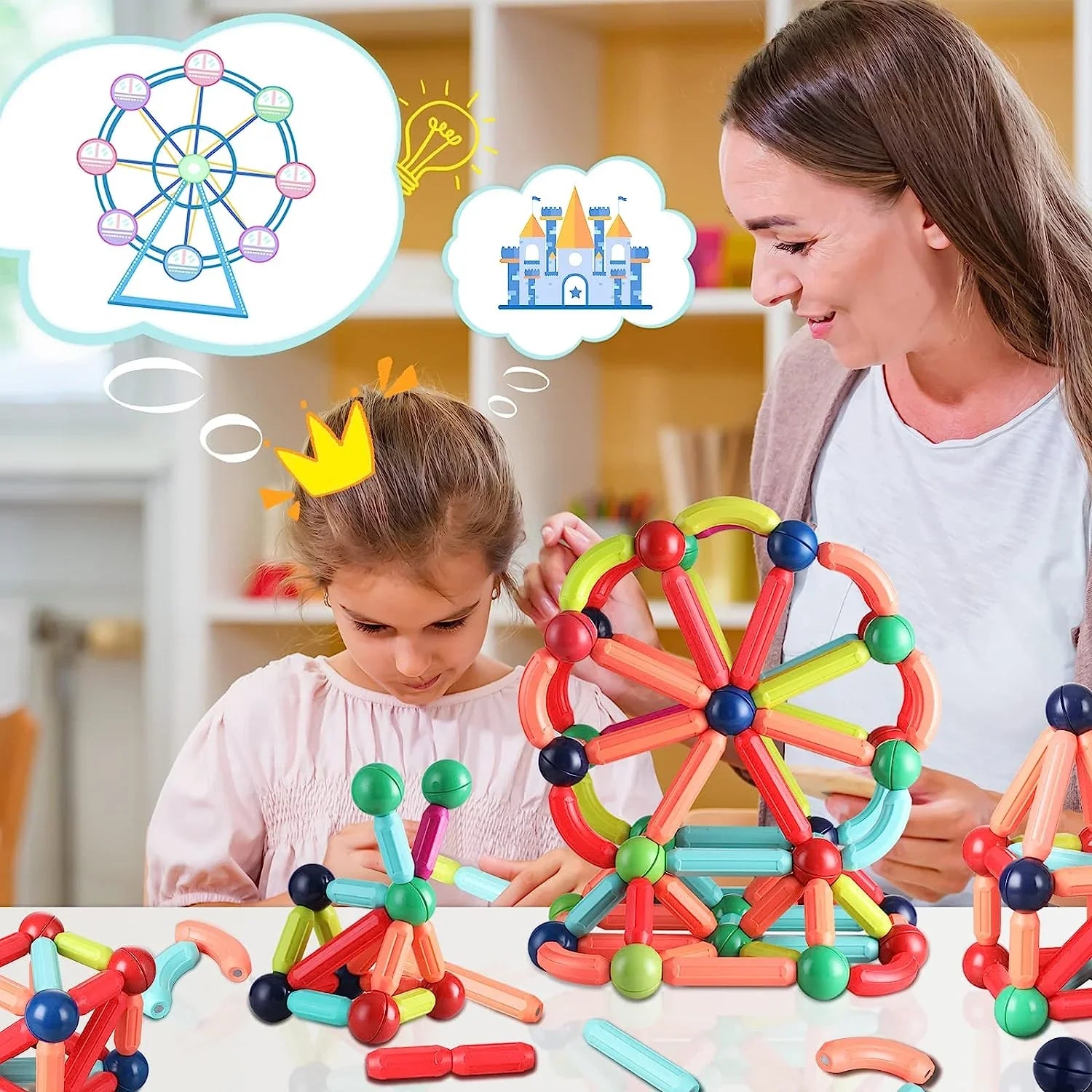 Magnetic Sticks Building Blocks | Learning Toy