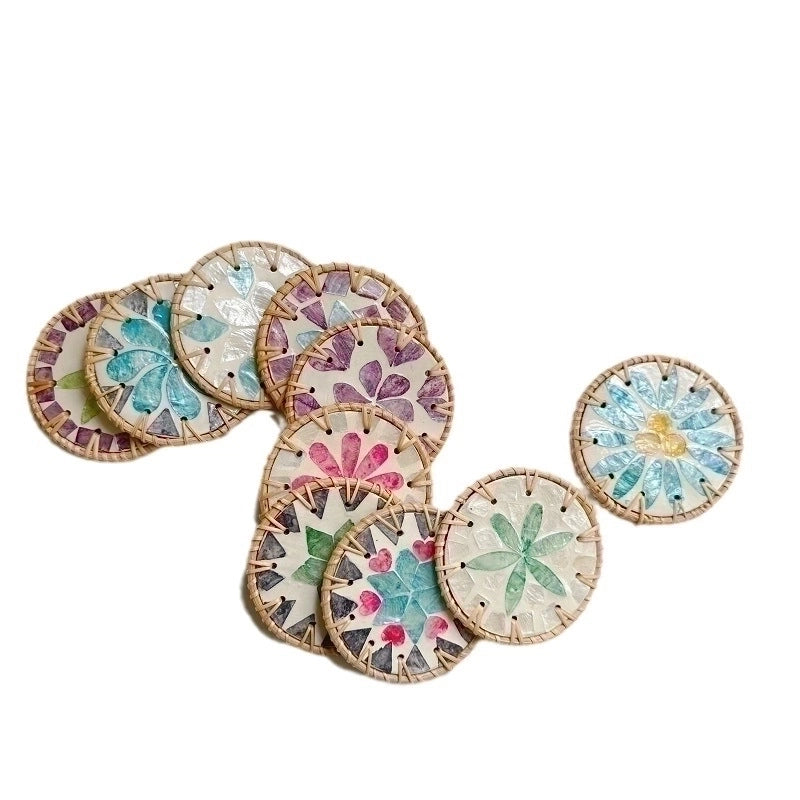 Casual Retro Flower Wood Placemat 1 Piece