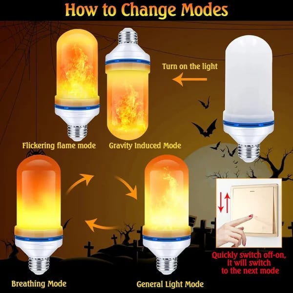 2023 UPGRADE LED FLAME LIGHT BULB With Gravity Sensing Effect Imported from Germany