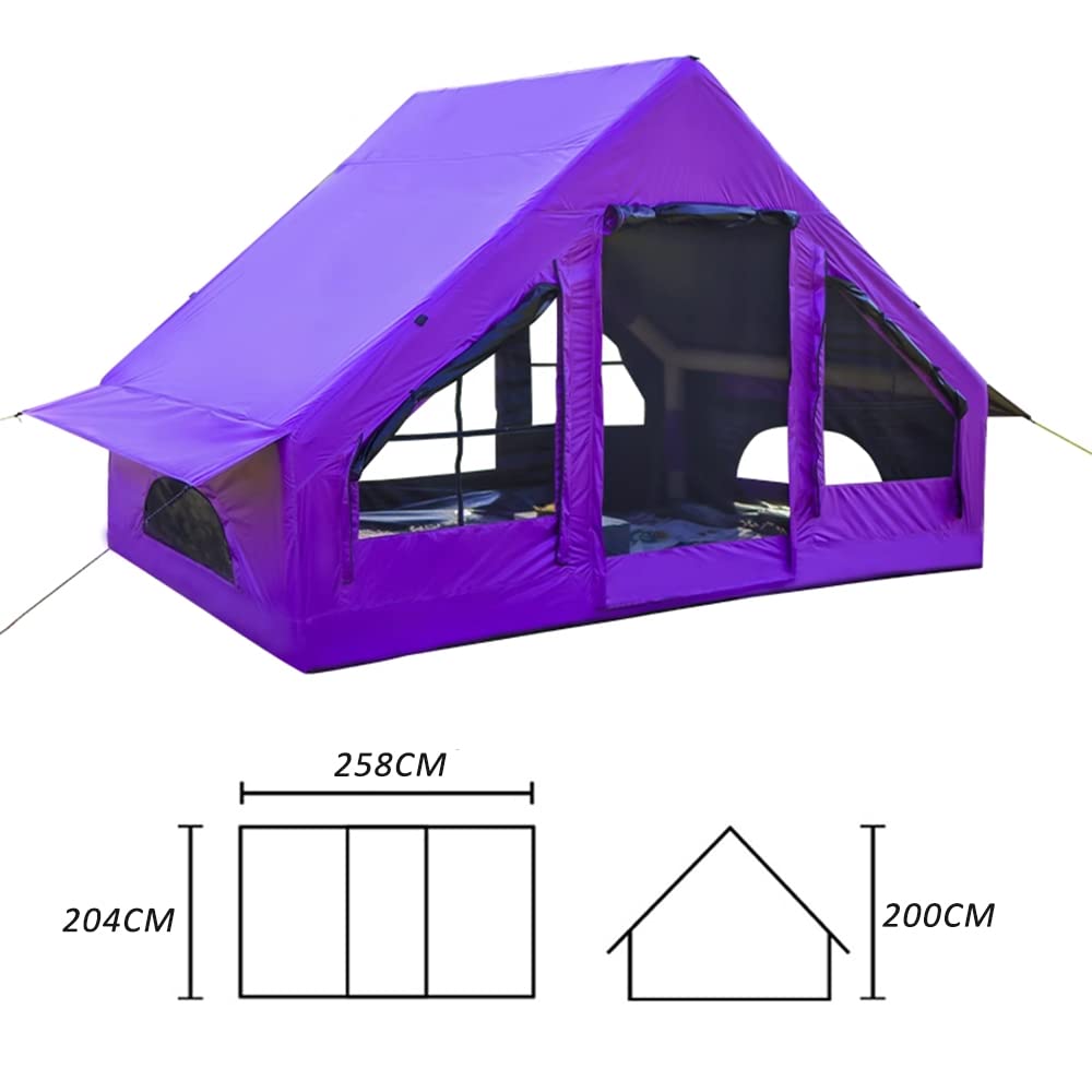 Outdoor 5-8 Person Inflatable Tent with Pump, Easy Setup 4 Season Waterproof Outdoor House for Fishing, Camping & Hiking