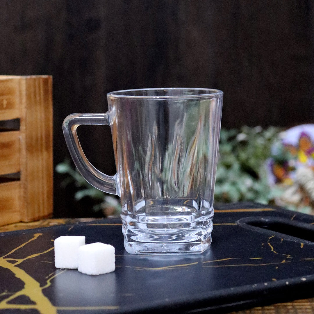 Glass Cups with Handle 225ml (6 Cups)