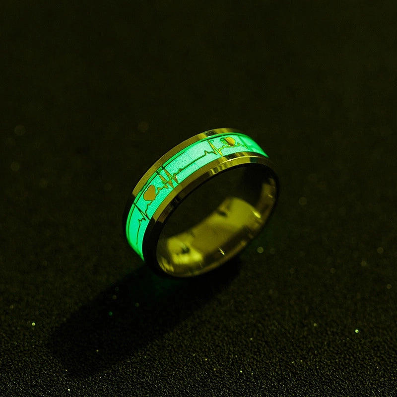 Fashion Letter Titanium Steel Other Stoving Varnish Stainless Steel Rings