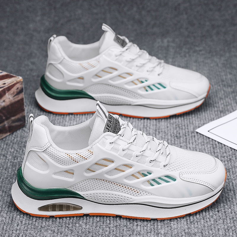 West Tenis Breathable Mesh Leather Sport Sneakers