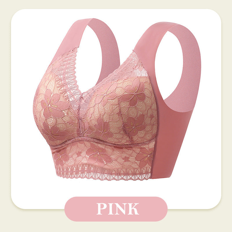💕Women’s Breathable Soft Wire-Free Seamless Push-Up Lace Bra✨