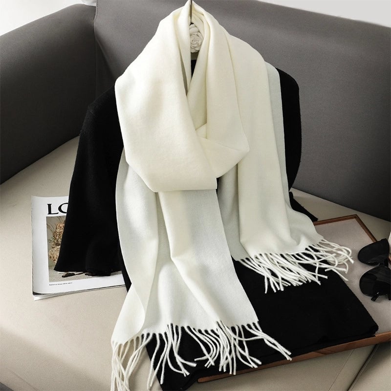 Women's Elegant Solid Color Imitation Cashmere Scarf