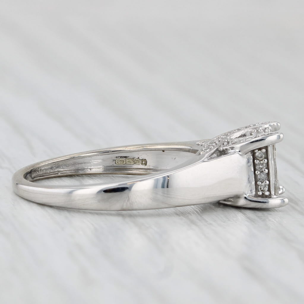 0.50ctw Diamond Engagement Ring 10k White Gold Size 6.25 Tomas Rae