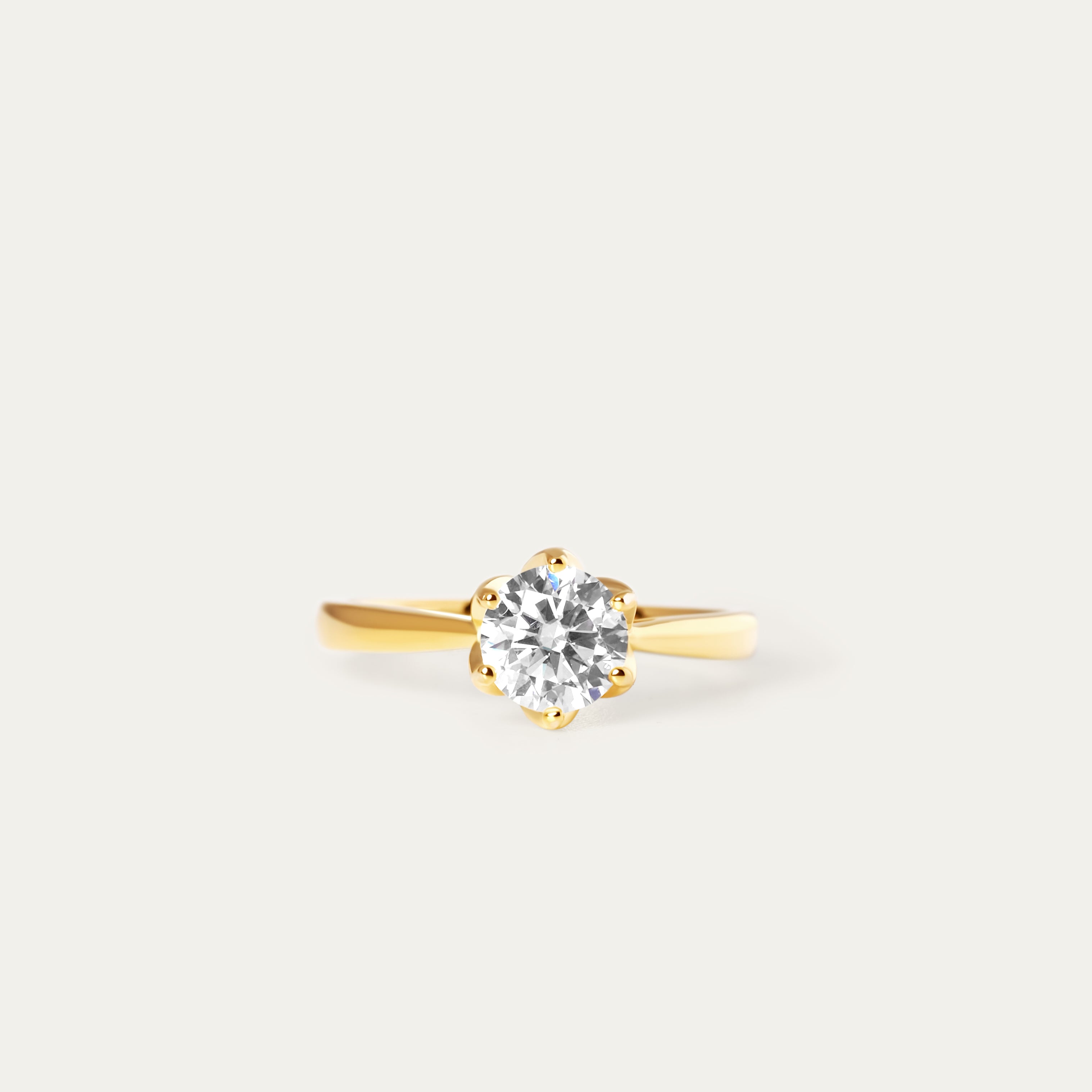 Issi 1.0ct Moissanite Ring (18K Gold Vermeil. Size 8)